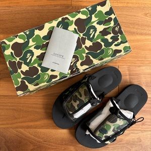 A bathing ape suicoke slippers
